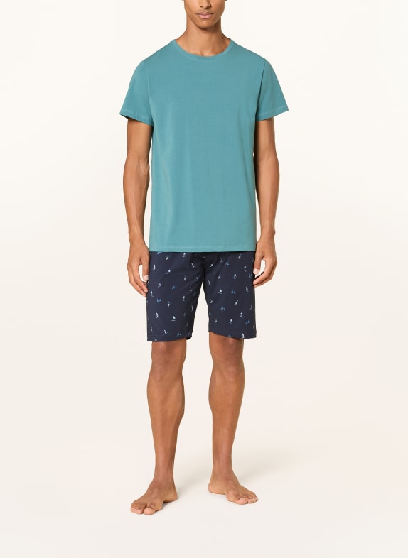 STROKESMAN'S Soveshorts MØRKEBLÅ / PETROL / LYSEBLÅ