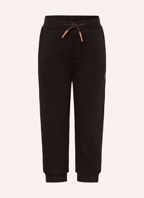s.Oliver RED Pantalon en molleton MARRON FONCÉ
