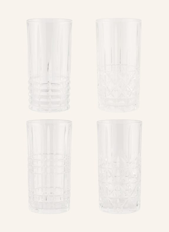 Nachtmann Set of 4 HIGHLAND Highball glasses WHITE