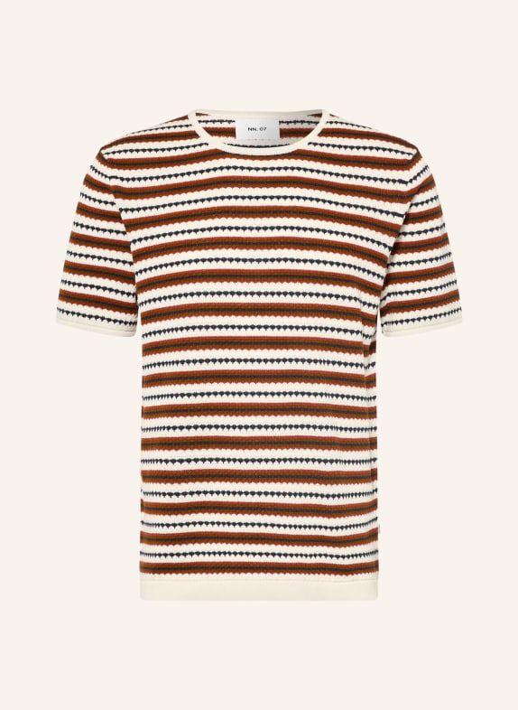 NN.07 BARI Knit shirt CREAM / BROWN / BLACK