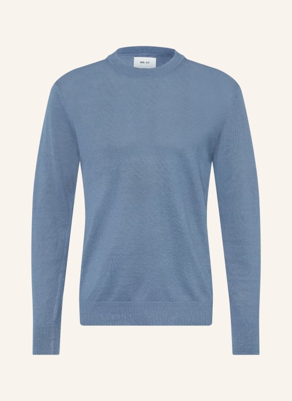 NN.07 Linen Sweater TED BLUE GRAY