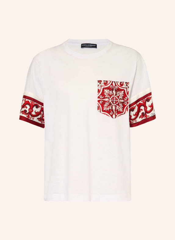 DOLCE & GABBANA T-Shirt WEISS / DUNKELROT