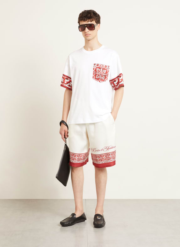DOLCE & GABBANA T-shirt HVID / MØRKERØD