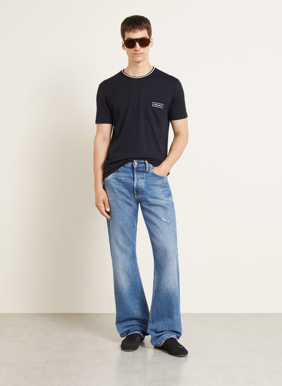 DOLCE & GABBANA T-shirt MØRKEBLÅ / HVID