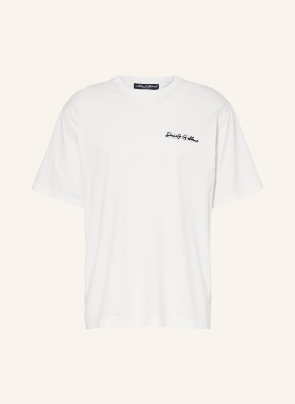 DOLCE & GABBANA T-shirt WIT / GRIJS / ZWART