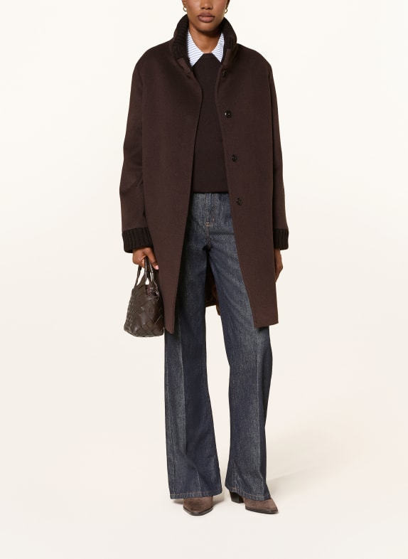 CINZIA ROCCA Manteau en laine MARRON FONCÉ