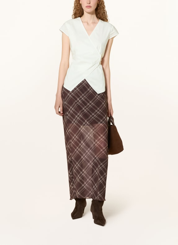 NEO NOIR FIDI-blouse met wikkellook WIT