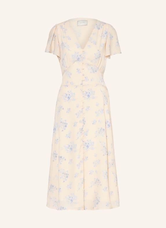 NEO NOIR Robe ELENI à volants ÉCRU / BLEU CLAIR / BLEU FONCÉ