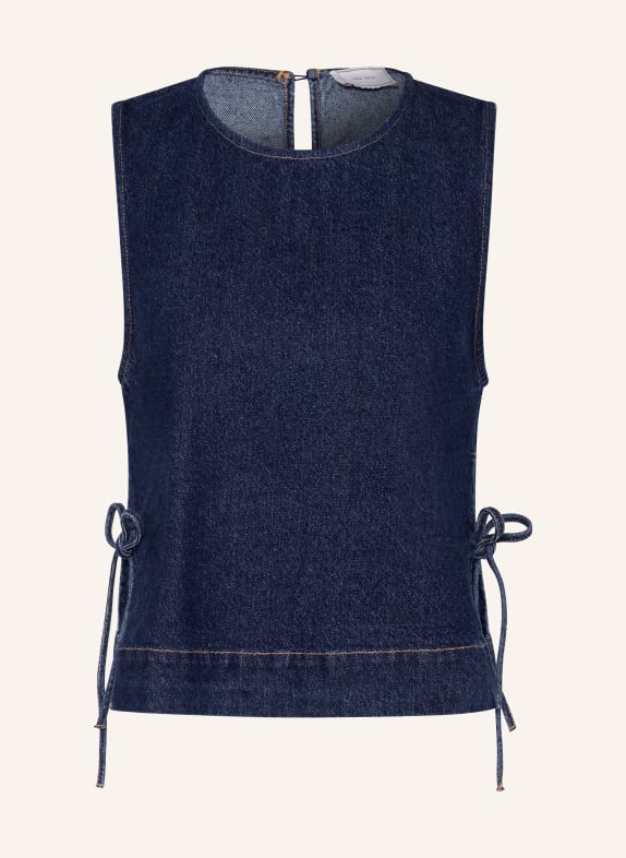 NEO NOIR Haut en jean SVETLANA BLEU FONCÉ
