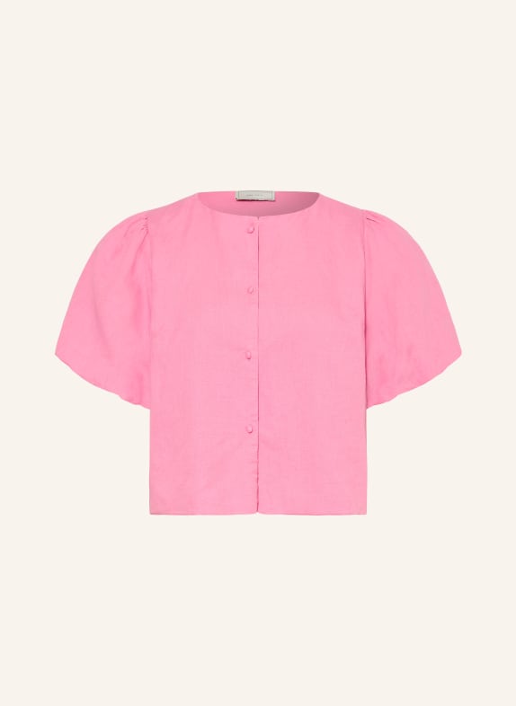NEO NOIR Blouse MOISA en lin ROSE FUCHSIA