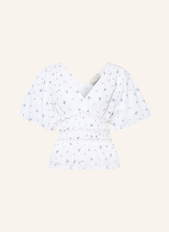 NEO NOIR Blusenshirt SAPURA WEISS / BLAU