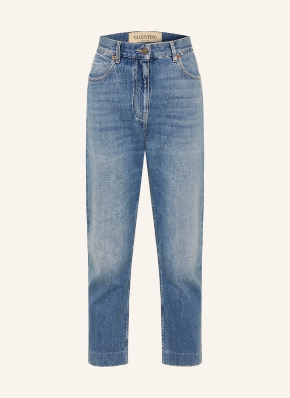 VALENTINO Cropped jeans SOLID 558 MEDIUM BLUE DENIM