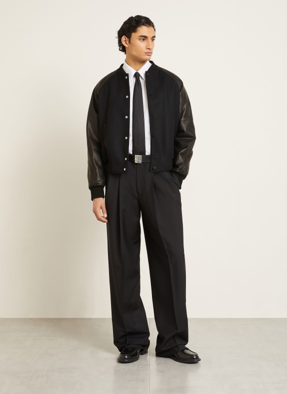 GIVENCHY Blouson en mélange de matières NOIR / BLANC