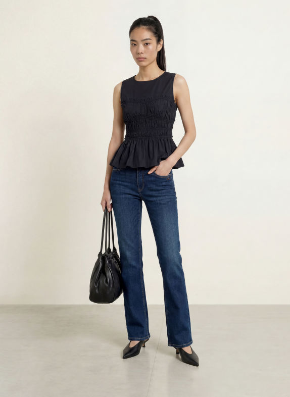 GANG Wide leg jeans 94AMELIE 7765 simply dark blue