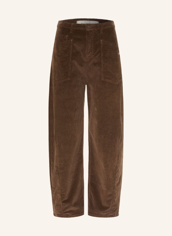 GANG 94ODINA 7/8-length corduroy trousers BROWN