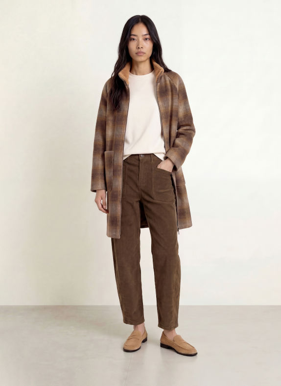 GANG 7/8 broek 94ODINA van corduroy BRUIN