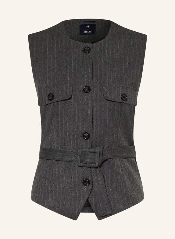 JOOP! VIOLA Vest DARK GRAY / ECRU