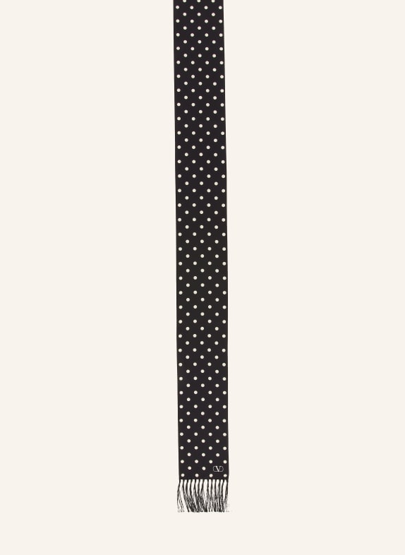 VALENTINO GARAVANI Seidenschal SCHWARZ / ECRU