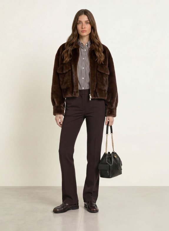 CAMBIO Broek SUGAR MARRON FONCÉ