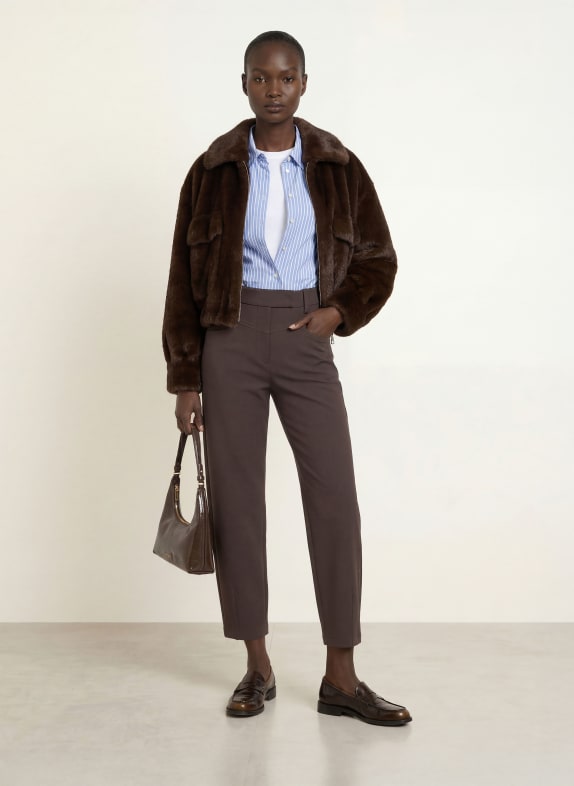 CAMBIO 7/8-broek ELIN van jersey MARRON FONCÉ