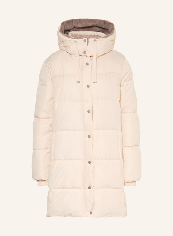 lilienfels Steppmantel mit abnehmbarer Kapuze CREME