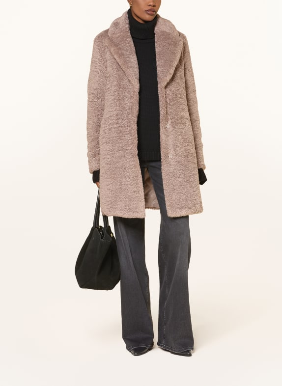 lilienfels Teddyfell-Mantel TAUPE