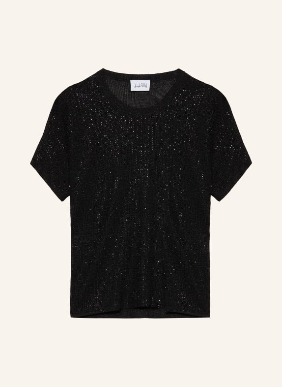 Joseph Ribkoff Strickshirt mit Glitzergarn und Schmucksteinen SCHWARZ