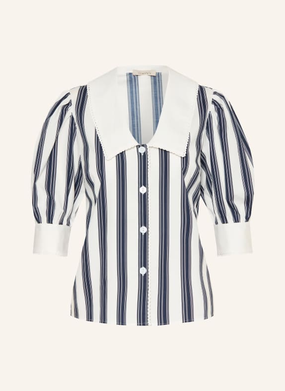 lilienfels Hemdbluse WEISS / DUNKELBLAU