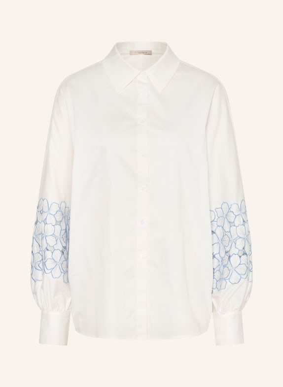 lilienfels Hemdbluse CREME / HELLBLAU