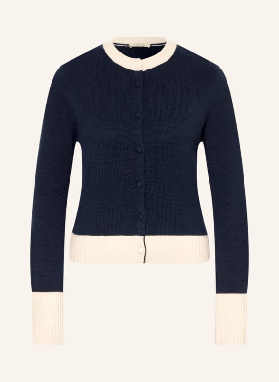 lilienfels Strickjacke aus Cashmere DUNKELBLAU / BEIGE