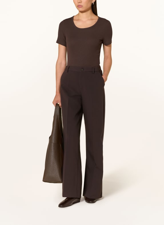 OPUS T-shirt SAFIN MARRON FONCÉ