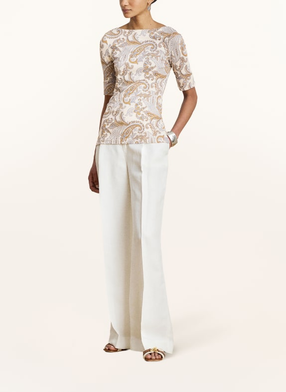 LAUREN RALPH LAUREN T-shirt CRÈME / COGNAC / BLAUW