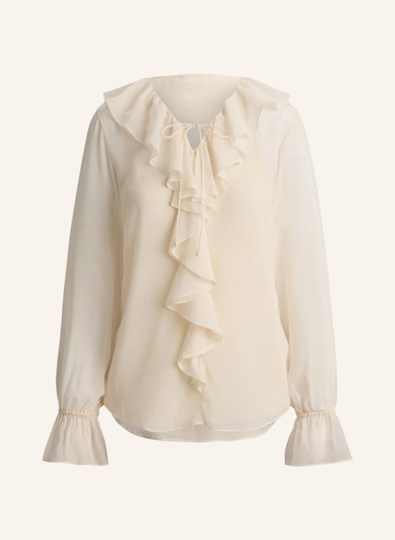 LAUREN RALPH LAUREN Shirt blouse with ruffles CREAM