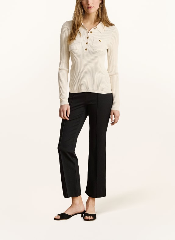 LAUREN RALPH LAUREN Gebreid poloshirt CRÈME