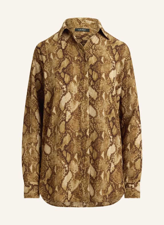 LAUREN RALPH LAUREN Hemdbluse COGNAC / BRAUN