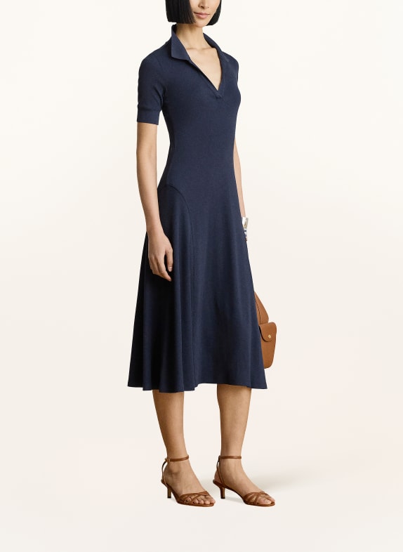 LAUREN RALPH LAUREN Jersey-Polokleid DUNKELBLAU