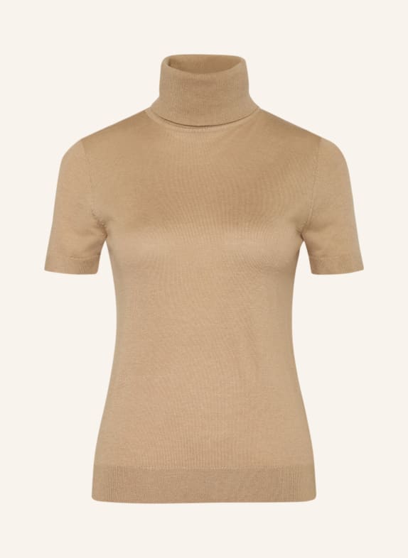 LAUREN RALPH LAUREN Úpletové tričko SVĚTLE HNĚDÁ