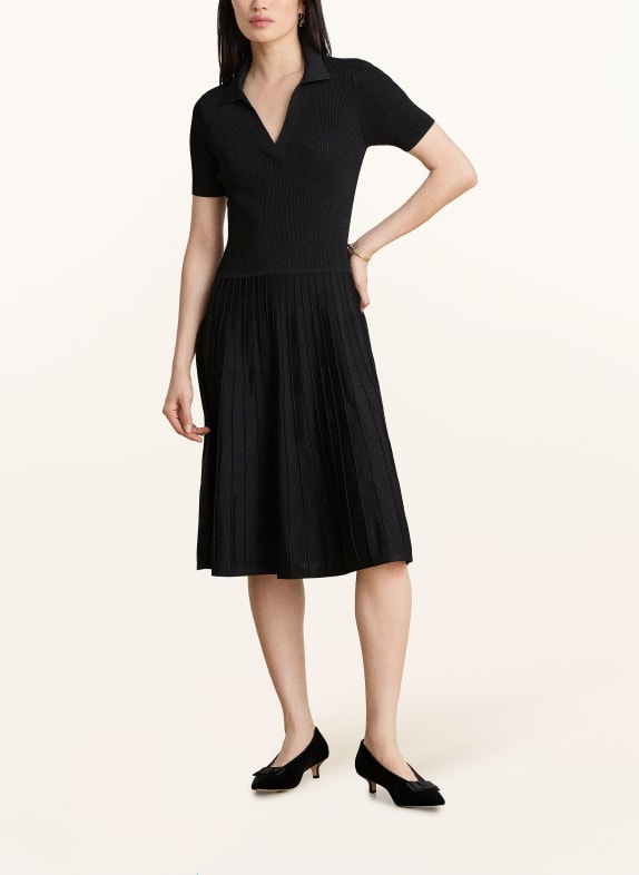 LAUREN RALPH LAUREN Strickkleid SCHWARZ