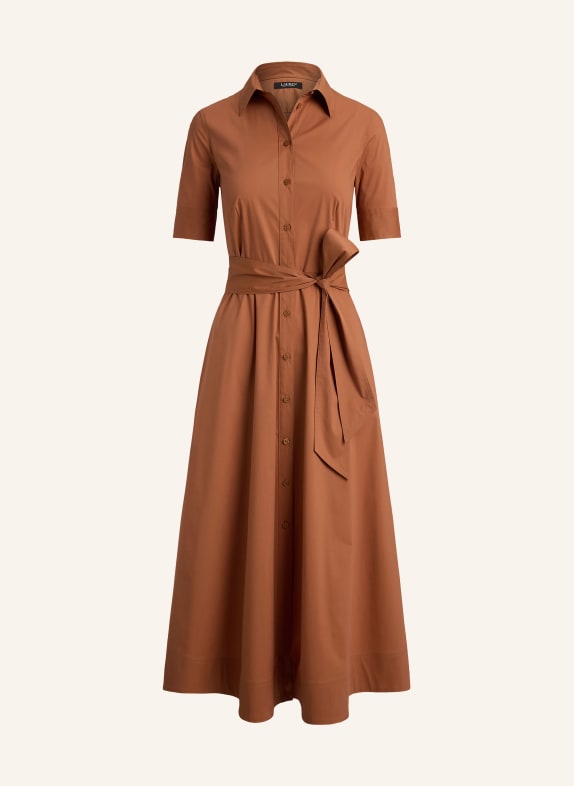 LAUREN RALPH LAUREN Hemdblusenkleid BRAUN