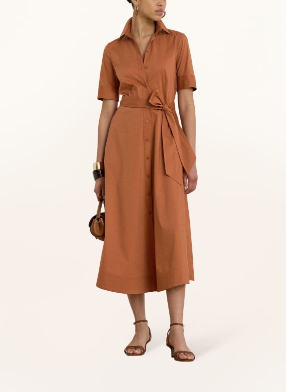 LAUREN RALPH LAUREN Hemdblusenkleid BRAUN