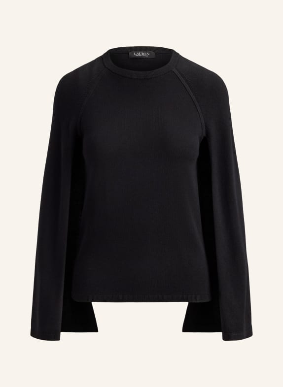 LAUREN RALPH LAUREN Strickshirt mit Seide SCHWARZ
