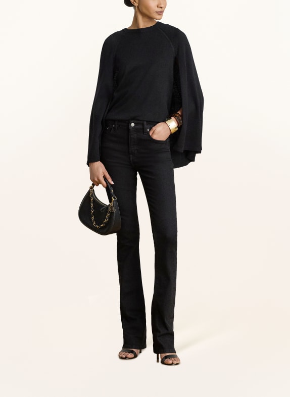 LAUREN RALPH LAUREN Strickshirt mit Seide SCHWARZ