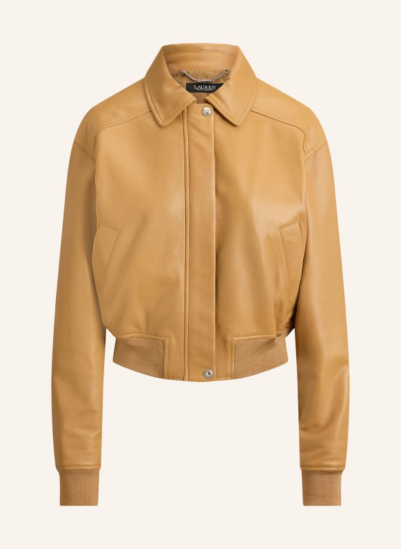 LAUREN RALPH LAUREN Lederjacke CAMEL