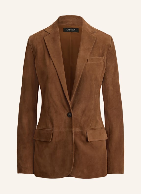 LAUREN RALPH LAUREN Lederblazer COGNAC