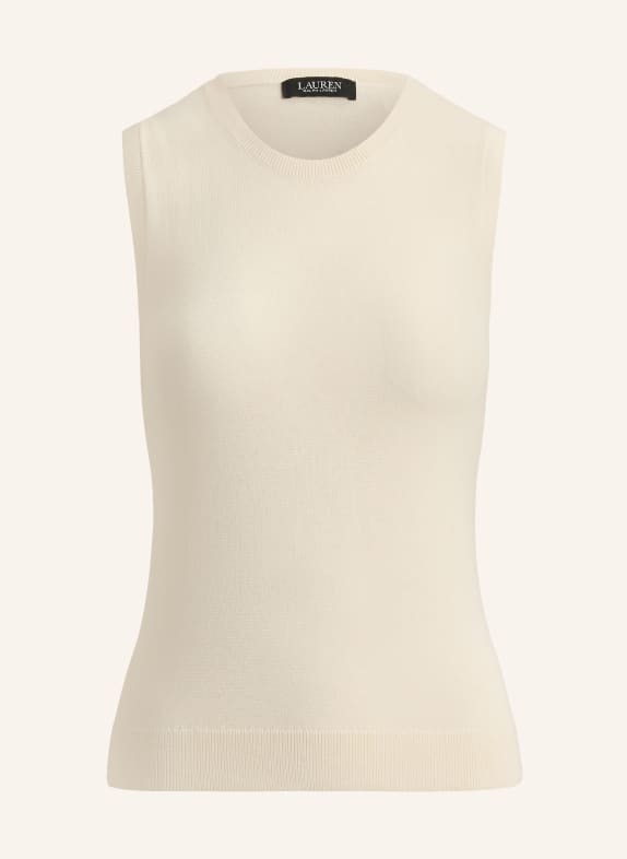 LAUREN RALPH LAUREN Stricktop mit Seide BEIGE