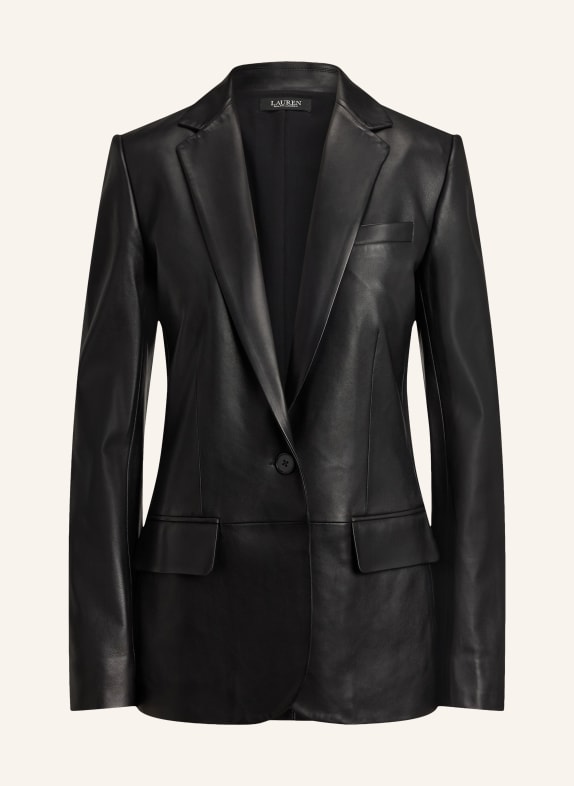 LAUREN RALPH LAUREN Lederblazer SCHWARZ