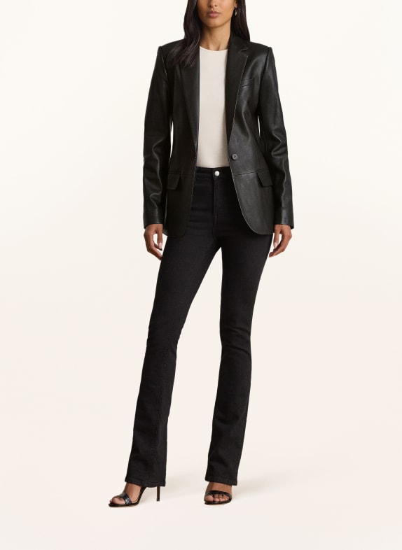 LAUREN RALPH LAUREN Lederblazer SCHWARZ
