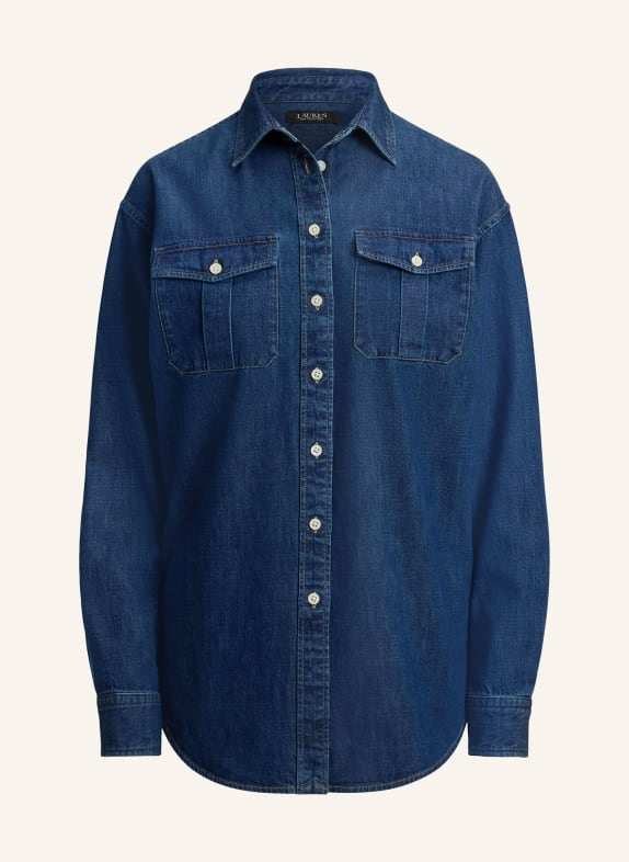 LAUREN RALPH LAUREN Denimblouse BLAUW