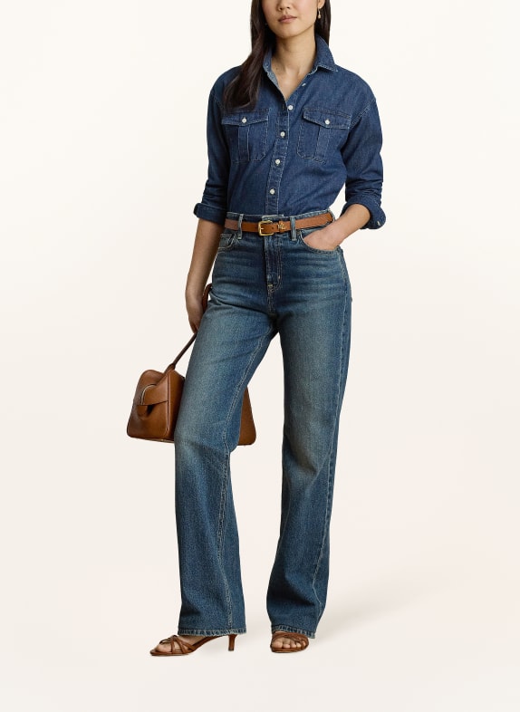 LAUREN RALPH LAUREN Jeansbluse BLAU