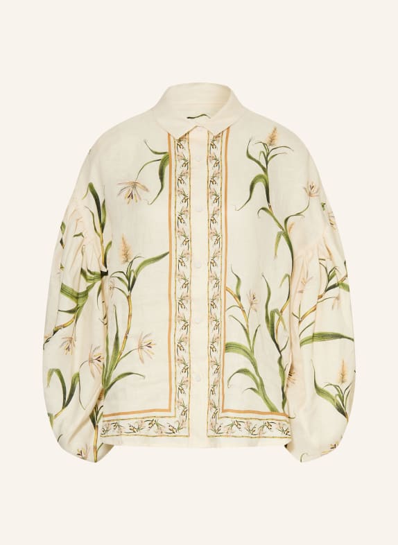 Agua by Agua Bendita AZUCAR linen shirt blouse CREAM / COGNAC / OLIVE